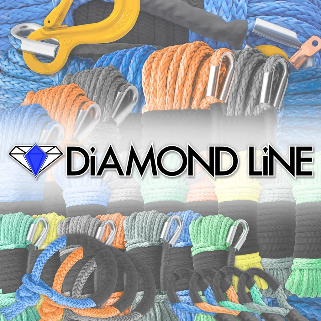 Diamond Line Synthetic Winch Rope for Sale Custom Splice