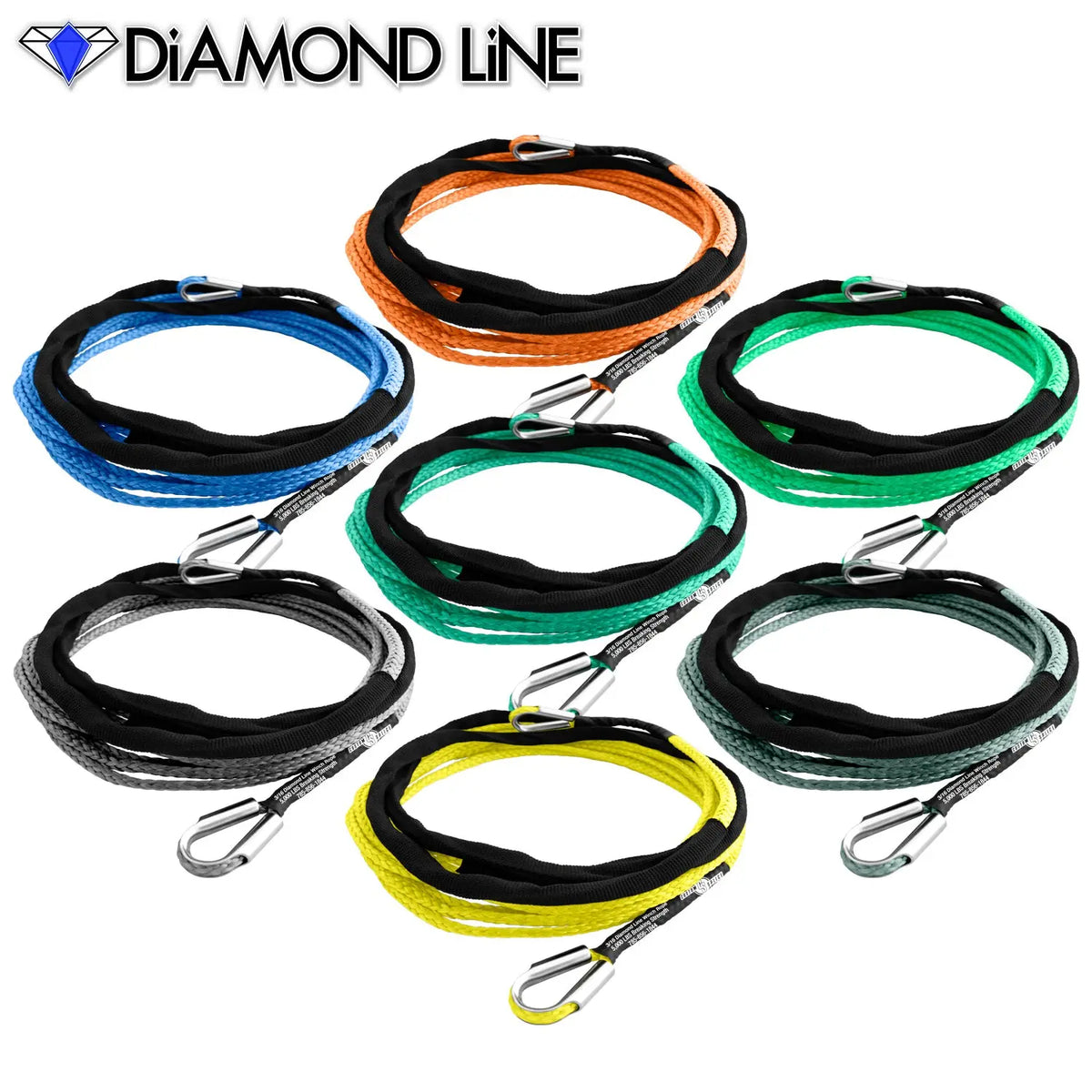 3/16" Extension - Diamond Line Winch Rope Custom Splice - Diamond Line