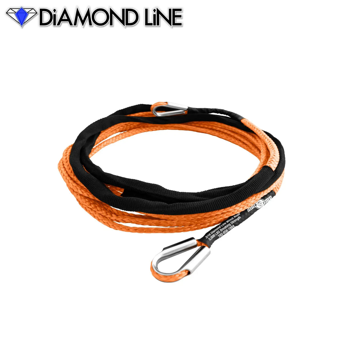 3/16" Extension - Diamond Line Winch Rope Custom Splice - Diamond Line