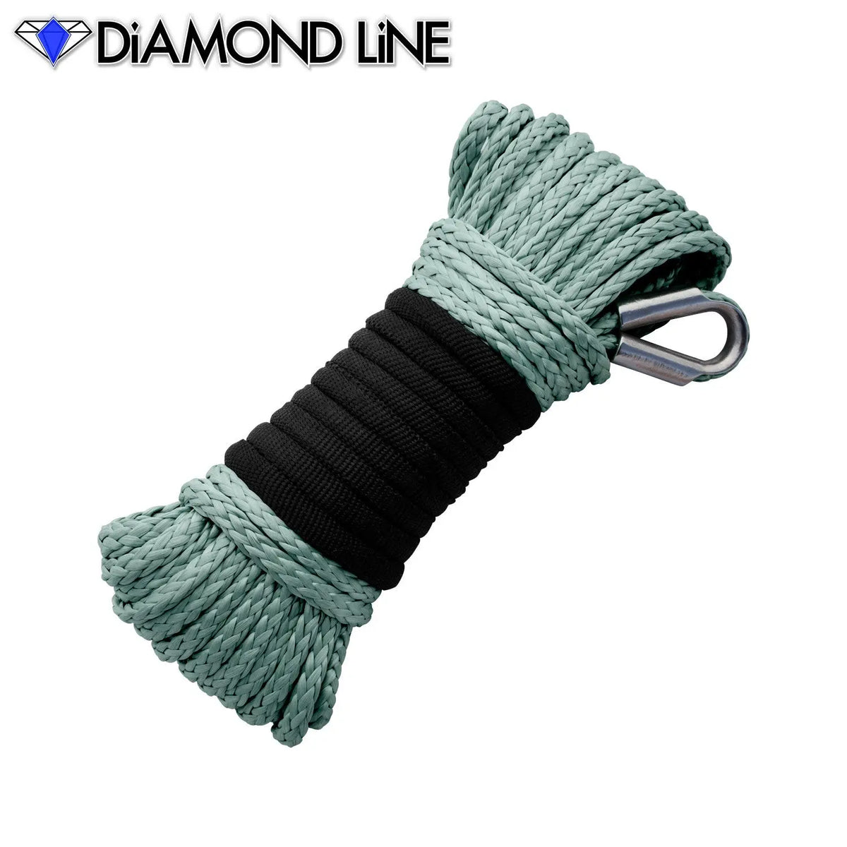 3/16" x 50' Diamond Line Winch Rope Mainline - Dark Pewter.