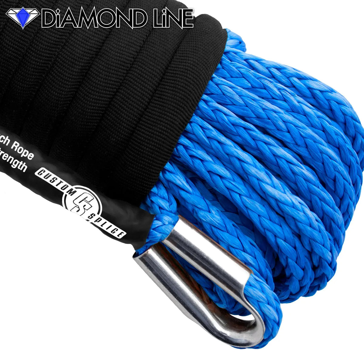 3/8" Main Line Winch Rope - Diamond Line Custom Splice - Diamond Line