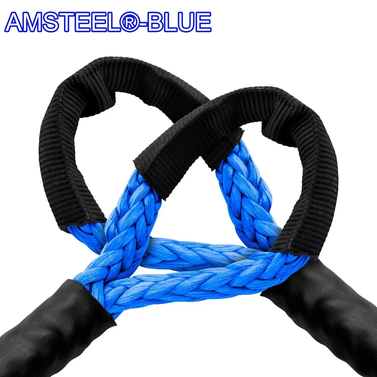 1/4" Extension - AmSteel Blue Winch Rope Blue-100-Soft-Eyes Custom Splice