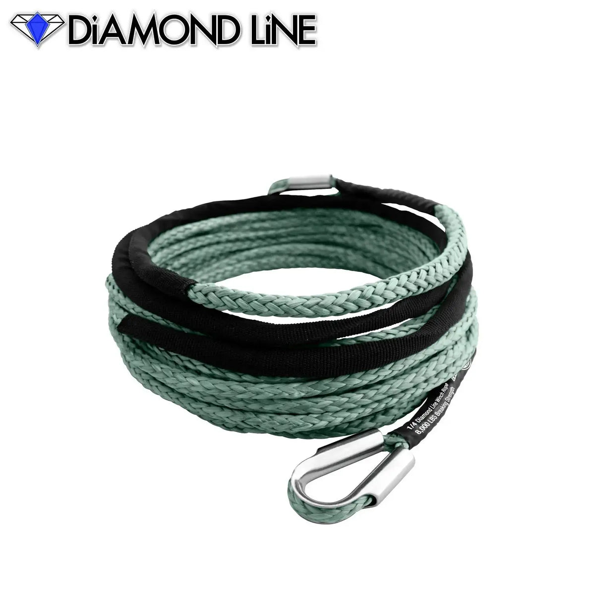 1/4" Extension - Diamond Line Winch Rope  Custom Splice