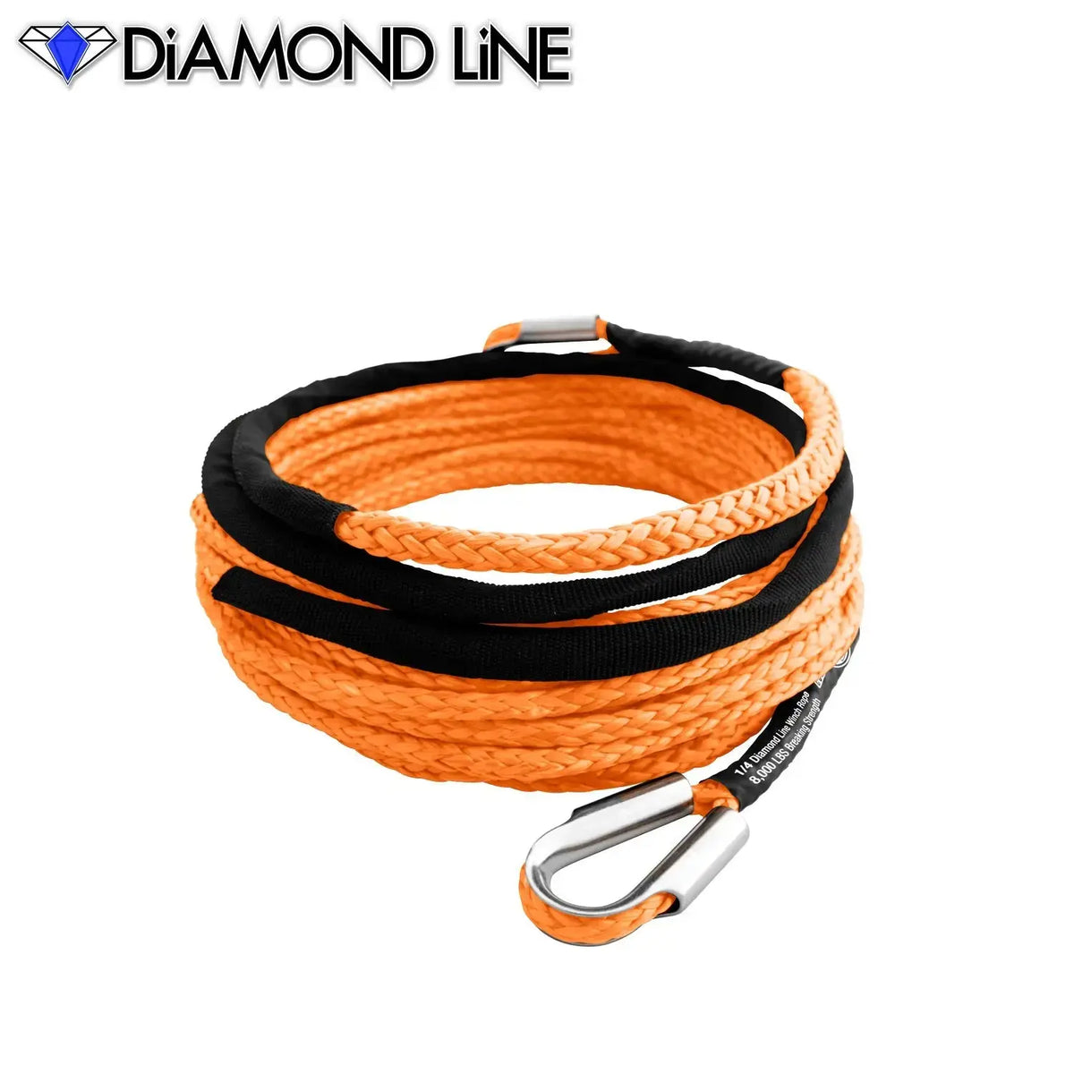 1/4" Extension - Diamond Line Winch Rope  Custom Splice