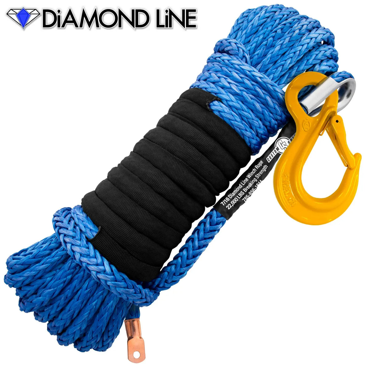 7/16" Main Line Winch Rope - Diamond Line Custom Splice - Diamond Line