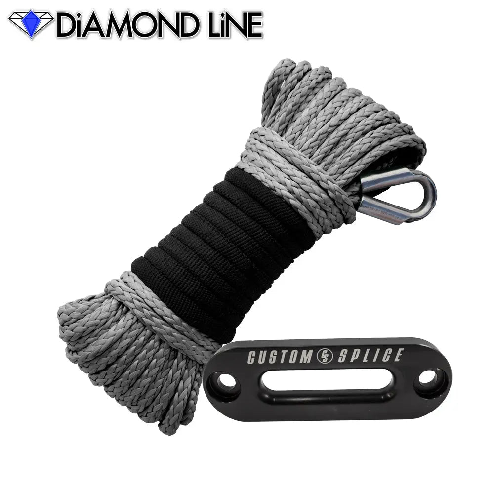 ATV Diamond Line Rope / Fairlead Bundle 3/16" X 50' Custom Splice - Diamond Line