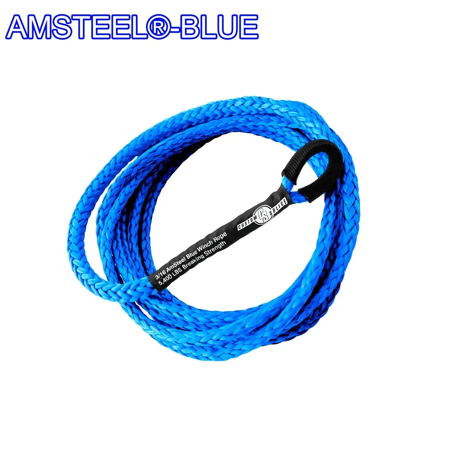 ATV UTV Snow Plow Lift Synthetic Winch Rope - AmSteel Blue