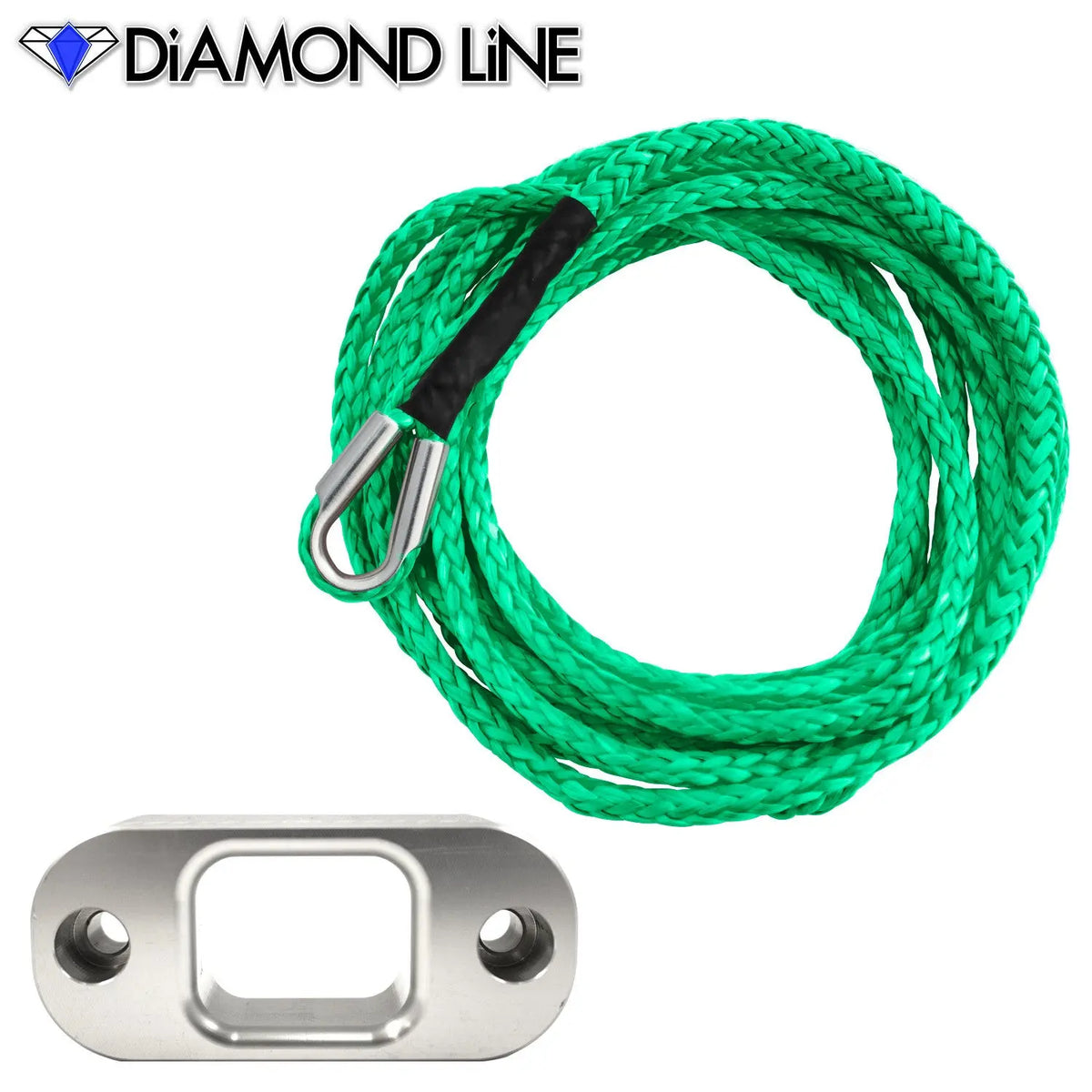 *CUSTOM* 3/16" X 20' - Custom Splice PullzAll Synthetic Winch Rope Conversion Kit Custom Splice - Diamond Line