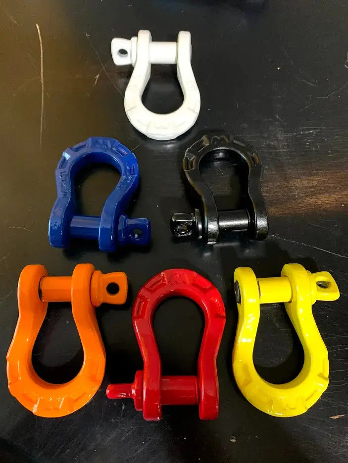 Custom Colored - 1/2 Inch EPIC D-RING SHACKLE - 5,500 LB (BLEMISHED) Custom Splice