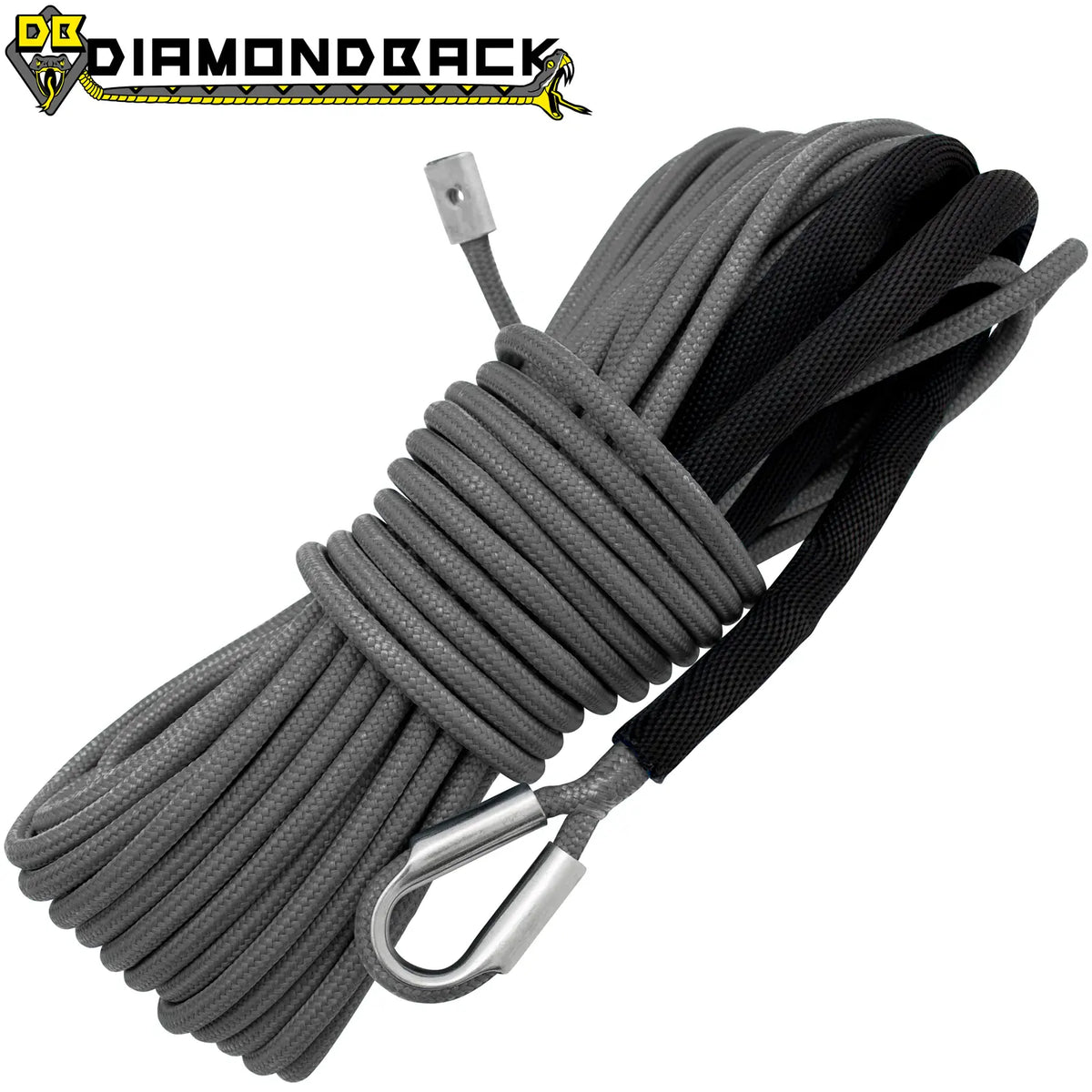 HD Diamondback Extension Winch Rope 1/2 inch, 5/8, 3/4 inch Custom Splice