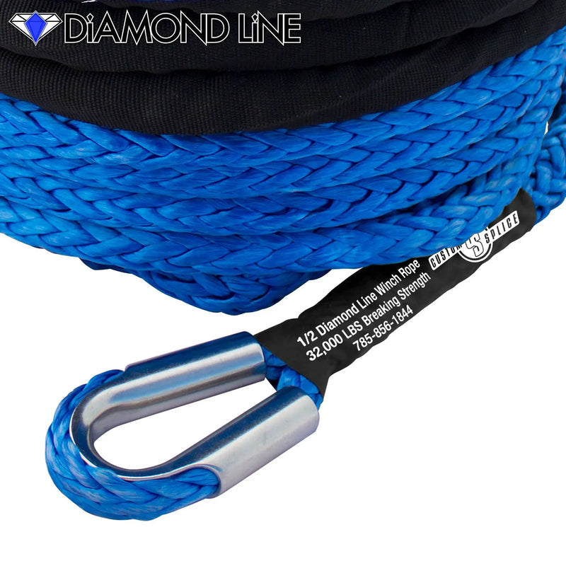 1/2" Extension - Diamond Line Winch Rope Custom Splice - Diamond Line