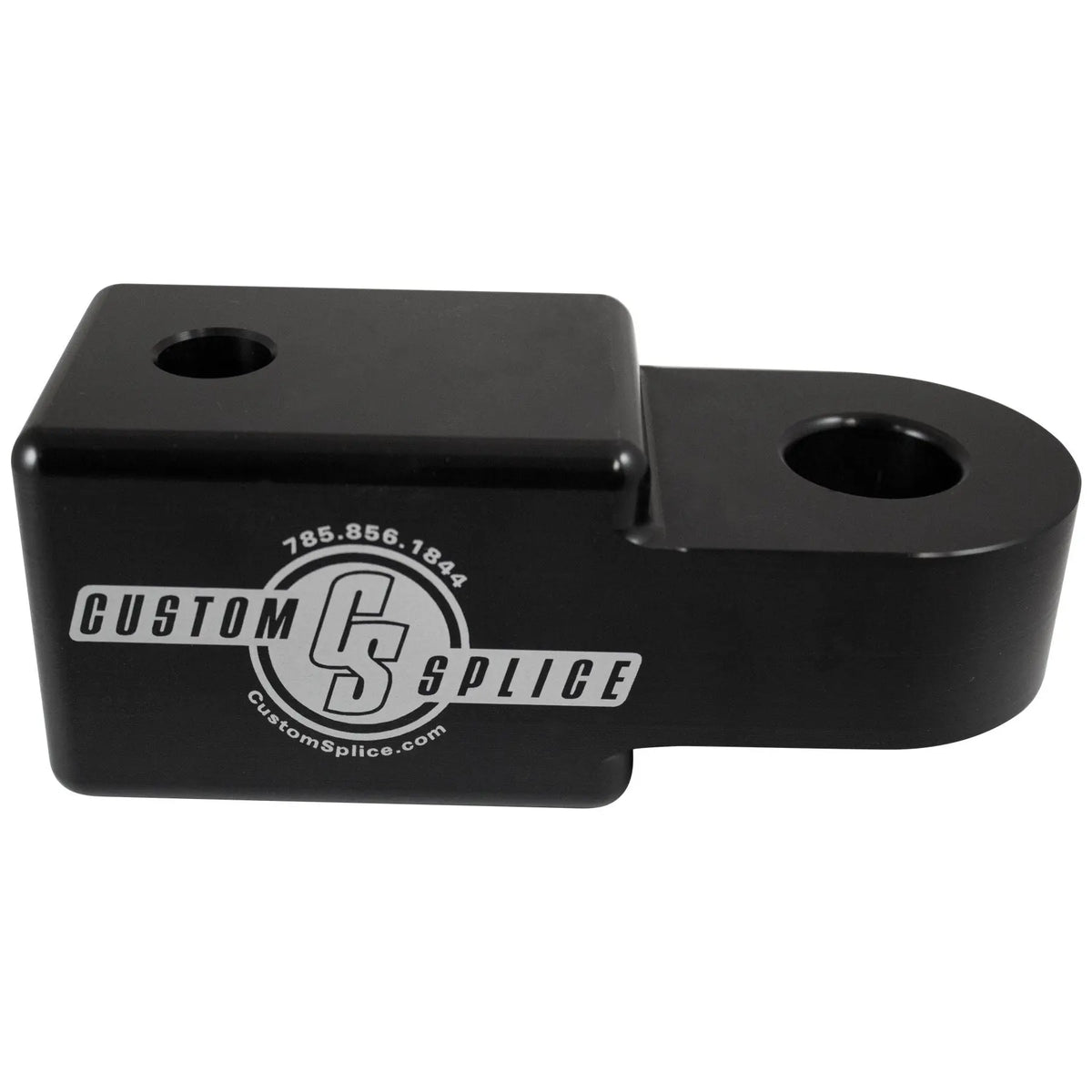 Black 2 1/2" Hitch Receiver Shackle Adapter - Side View.
