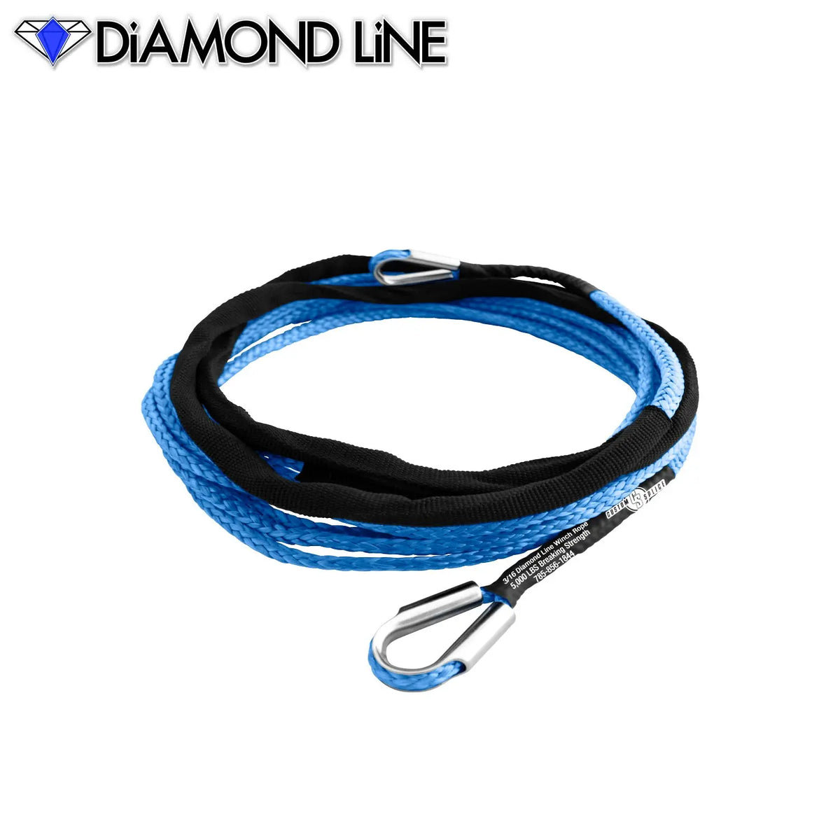 3/16 Extension - Diamond Line Winch Rope - Custom Splice