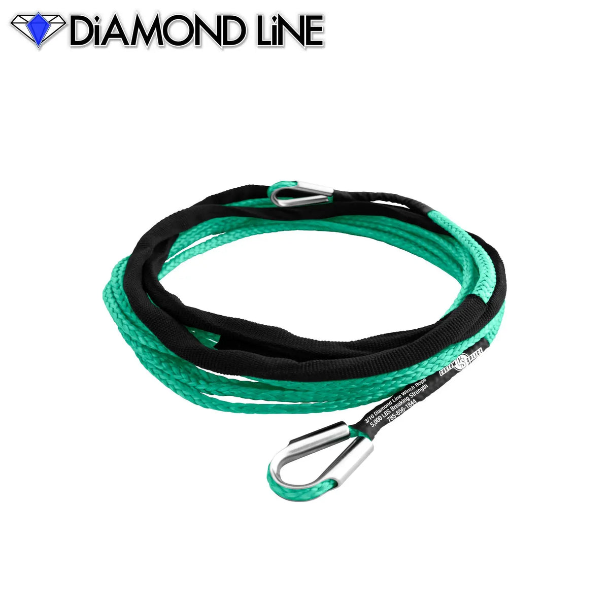 3/16" Extension - Diamond Line Winch Rope Custom Splice - Diamond Line