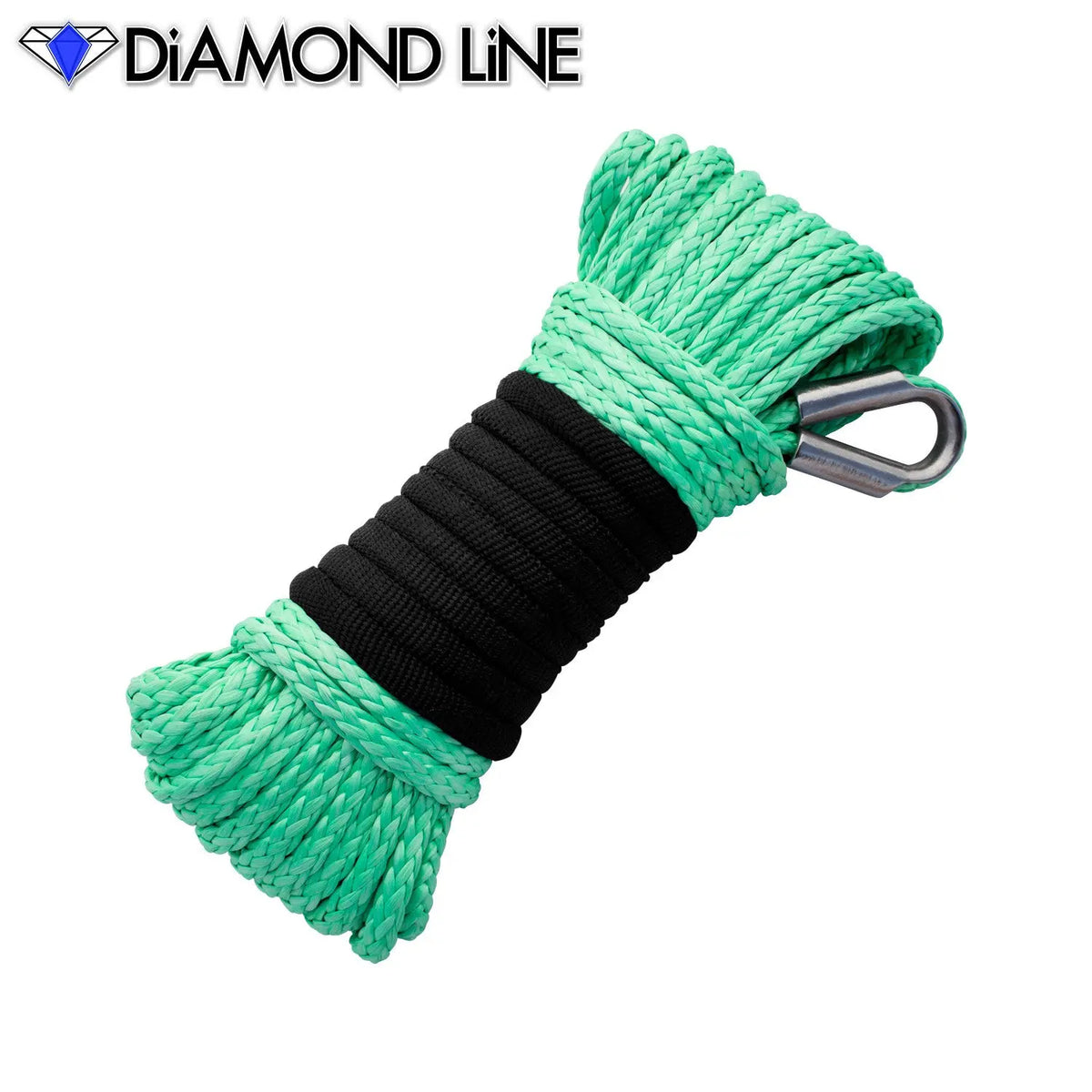 3/16" x 50' Diamond Line Winch Rope Mainline - Teal Green.