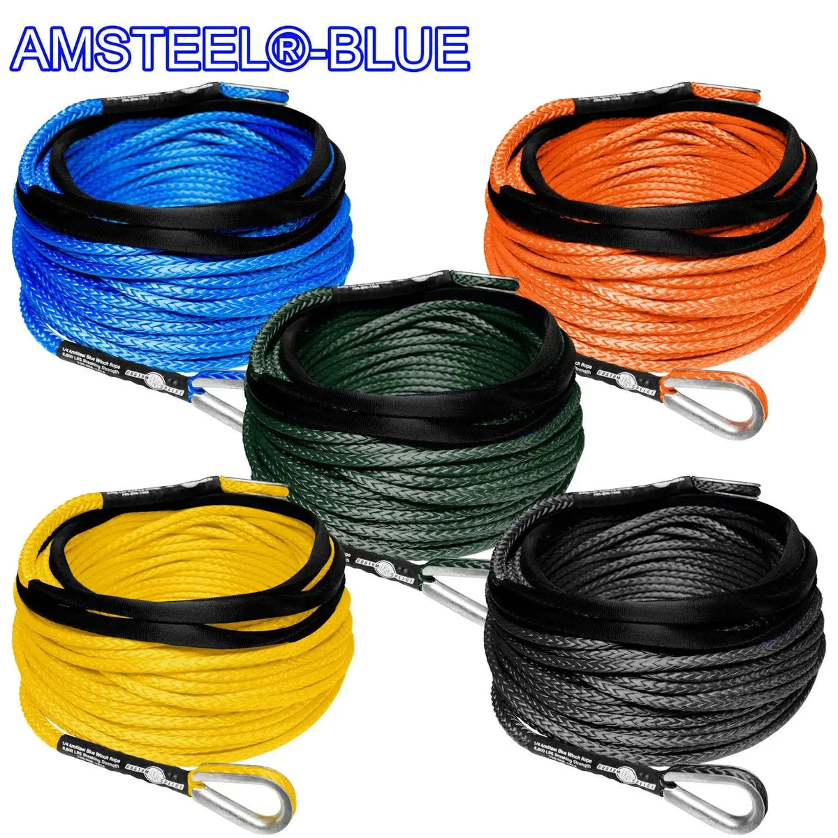 AmSteel® Blue Synthetic Winch Rope – Custom Splice