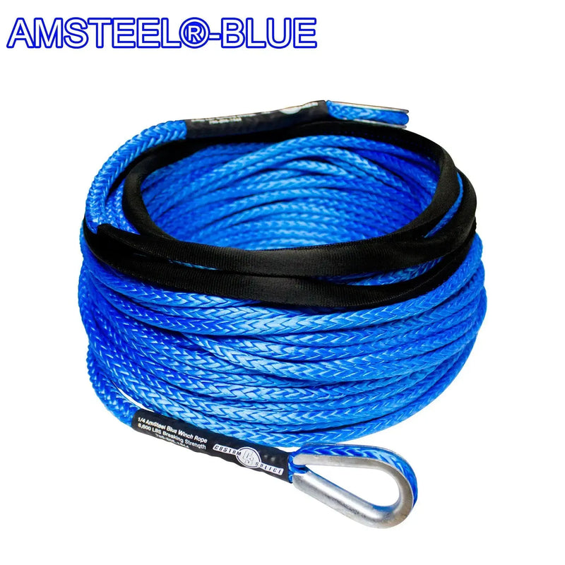 1/4" Extension - AmSteel Blue Winch Rope Blue-100-Standard-Thimbles Custom Splice
