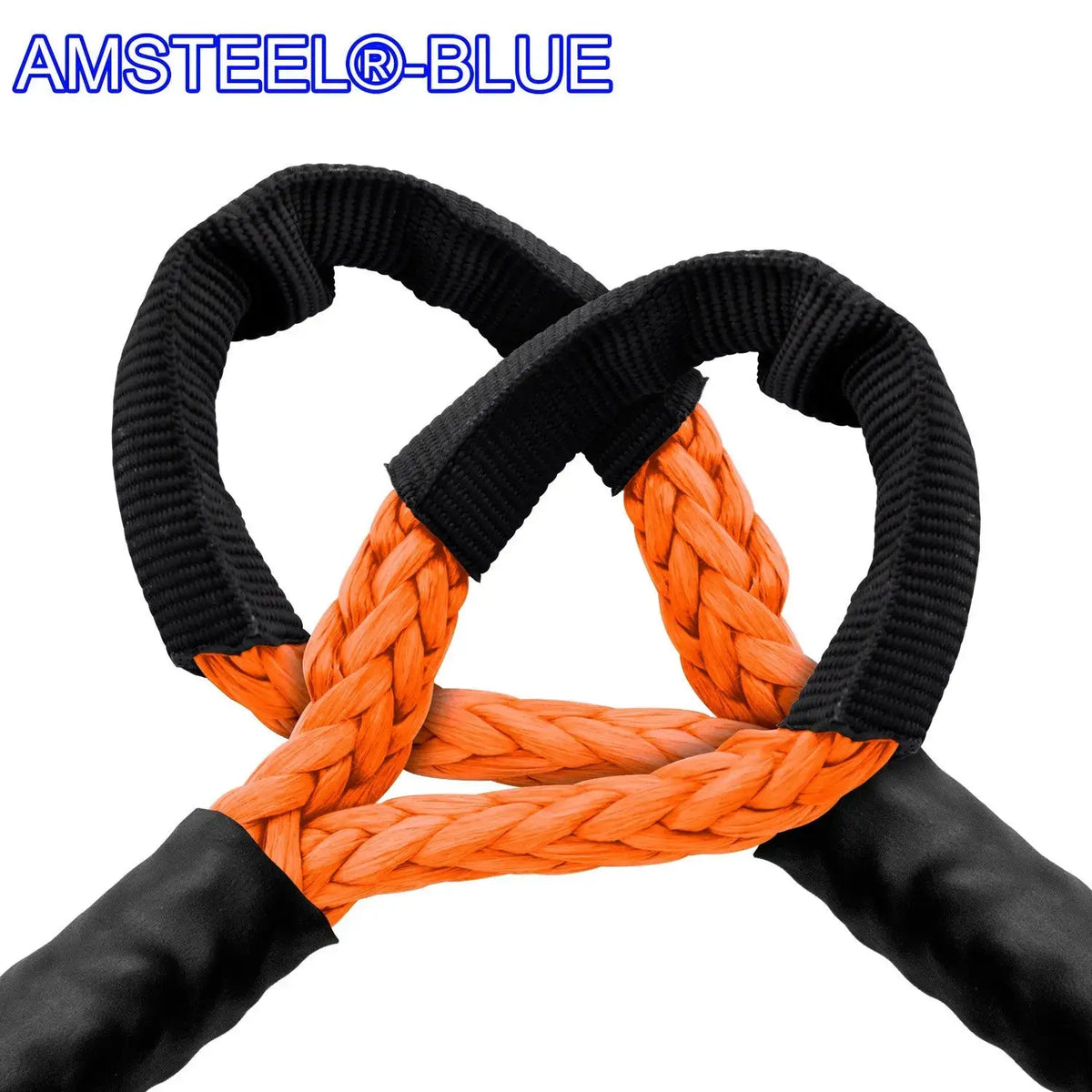 1/4" Extension - AmSteel Blue Winch Rope Orange-100-Soft-Eyes Custom Splice