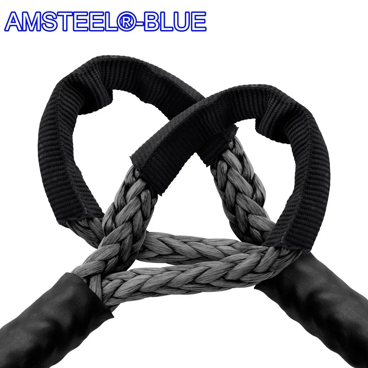 1/4" Extension - AmSteel Blue Winch Rope Gray-100-Soft-Eyes Custom Splice