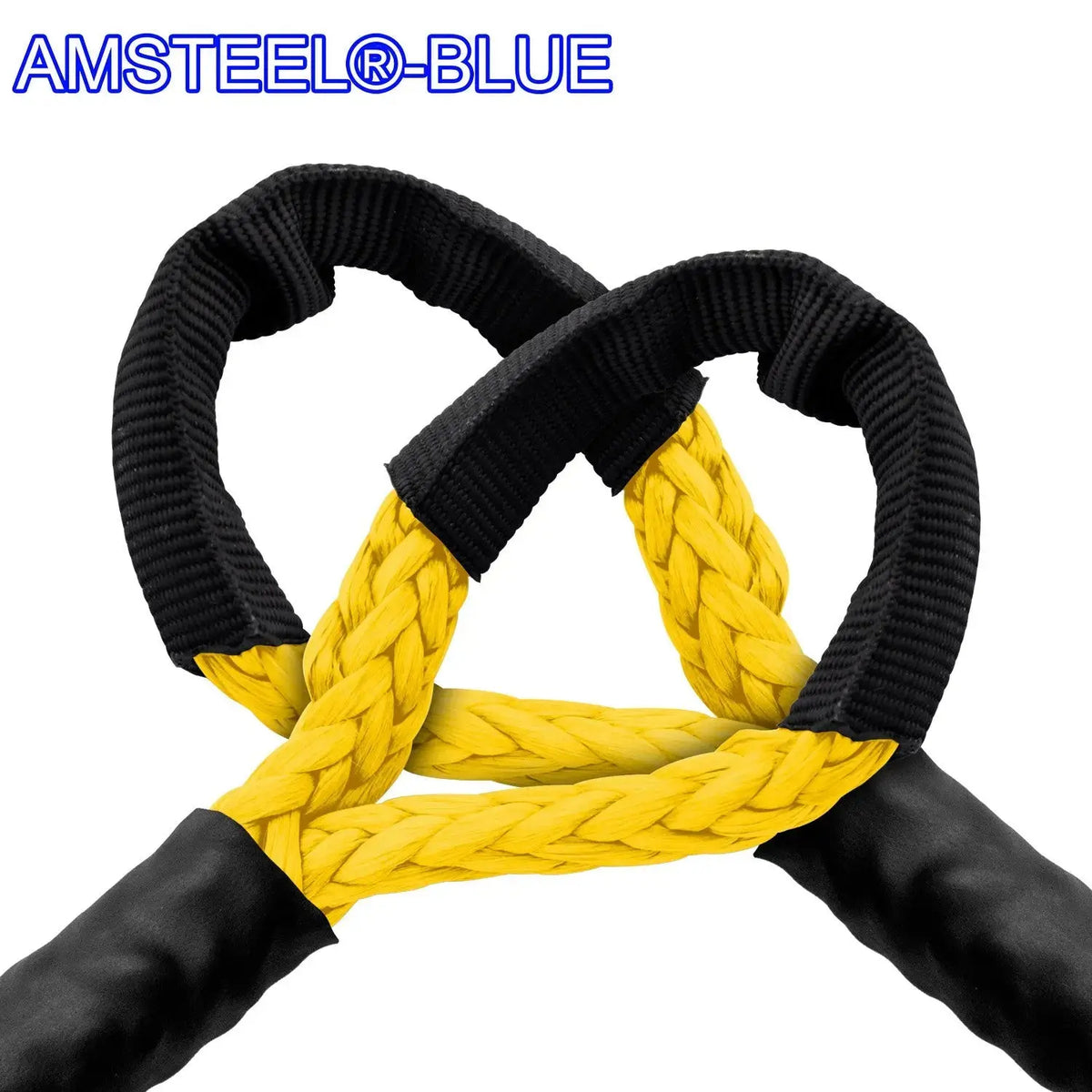 1/4" Extension - AmSteel Blue Winch Rope Yellow-100-Soft-Eyes Custom Splice