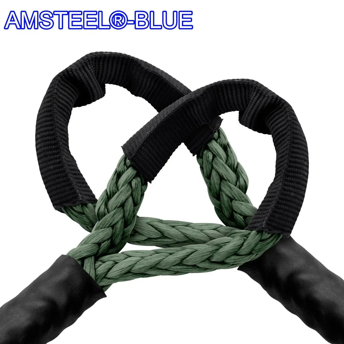 1/4" Extension - AmSteel Blue Winch Rope OD-Green-100-Soft-Eyes Custom Splice