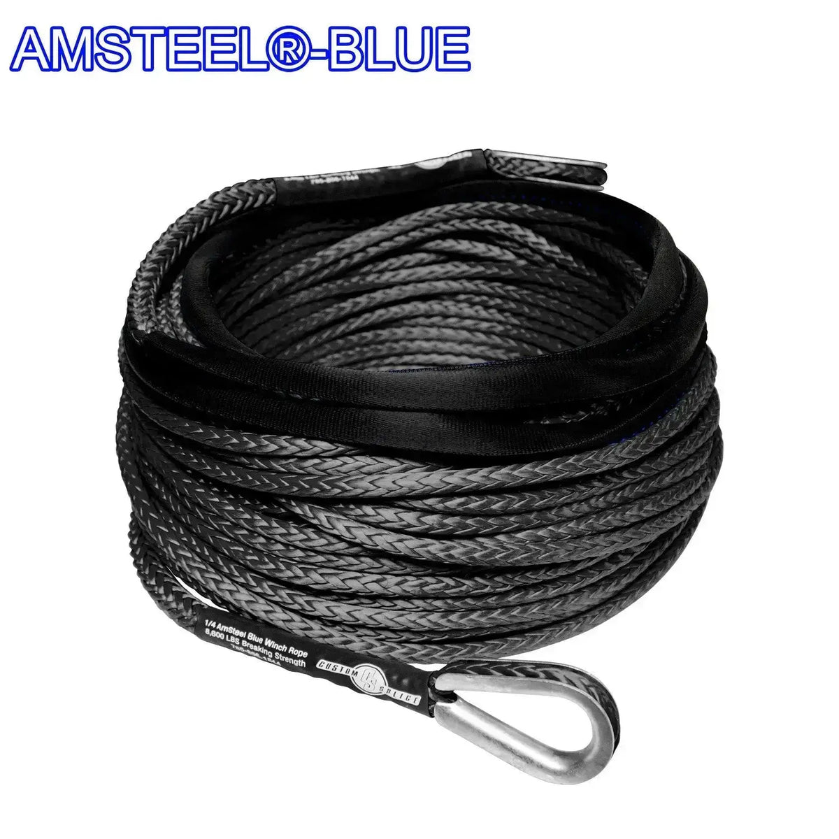 1/4" Extension - AmSteel Blue Winch Rope  Custom Splice