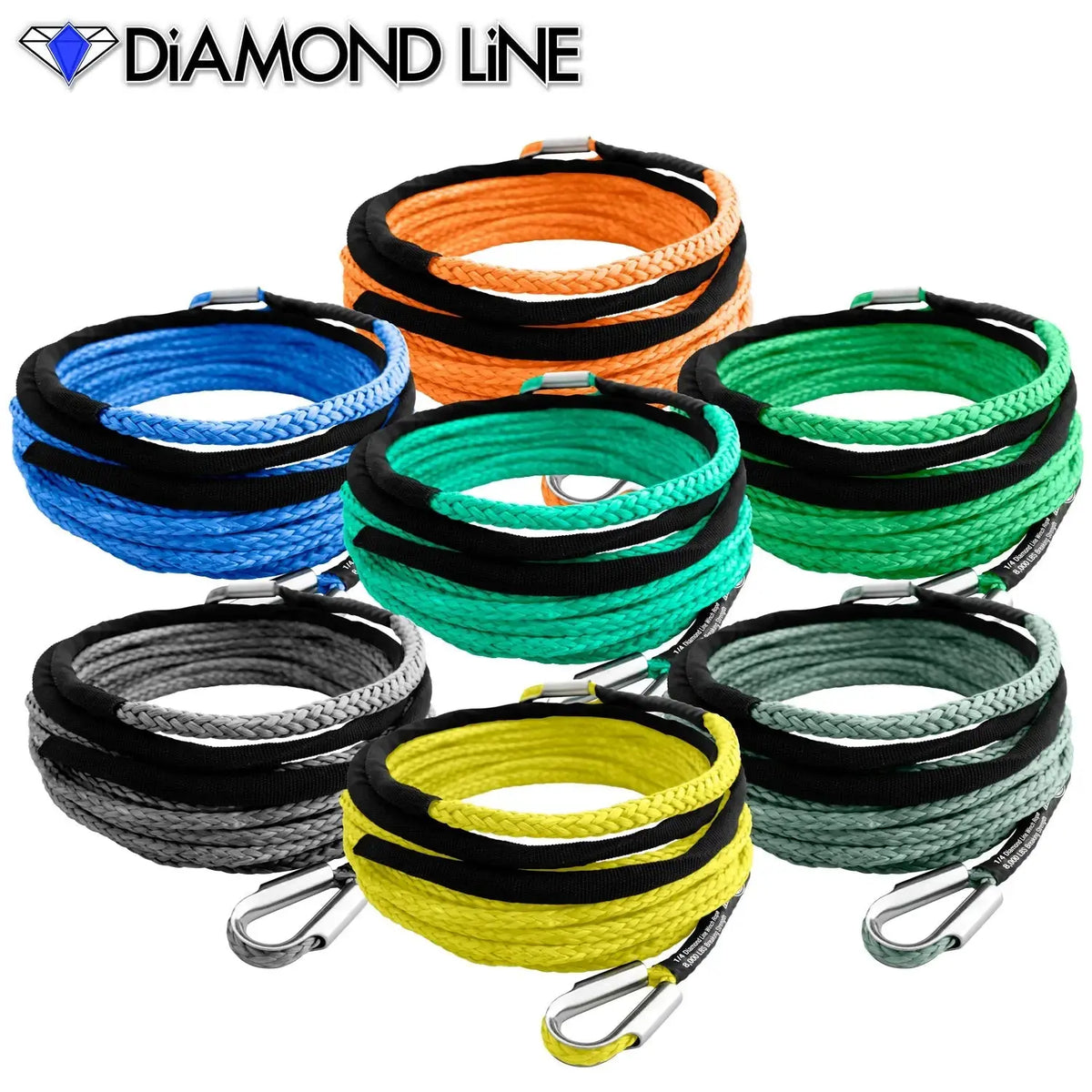 1/4" Extension - Diamond Line Winch Rope  Custom Splice