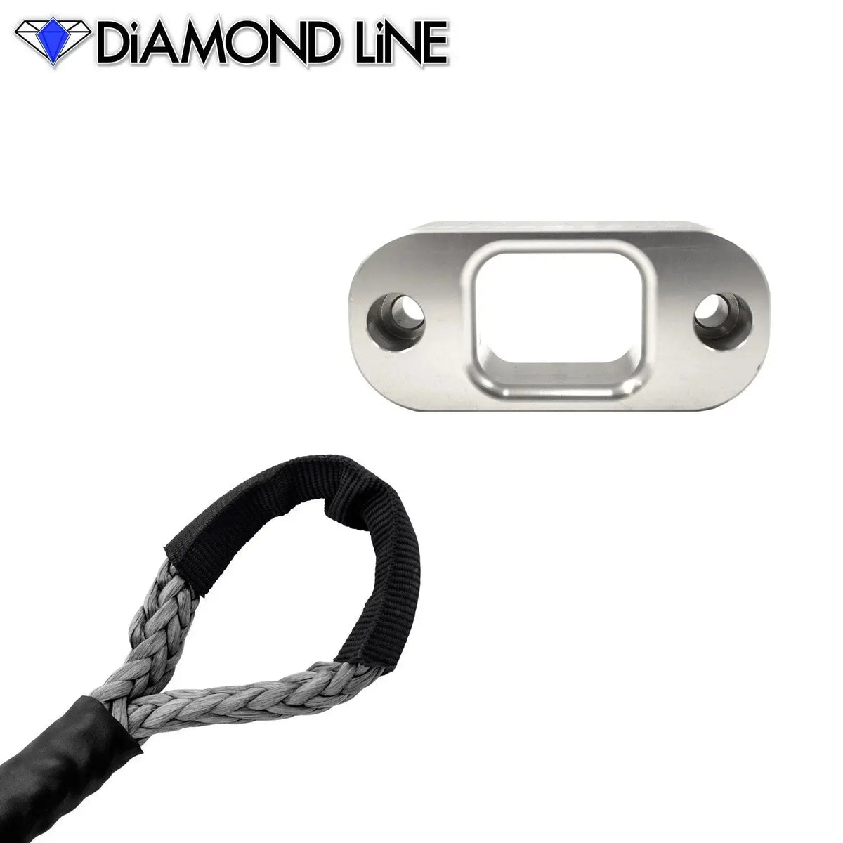 Custom Splice Warn PullzAll 1/4" x 15' Synthetic Winch Rope Conversion Kit Diamond-Grey-Silver-Soft-Eye Custom Splice