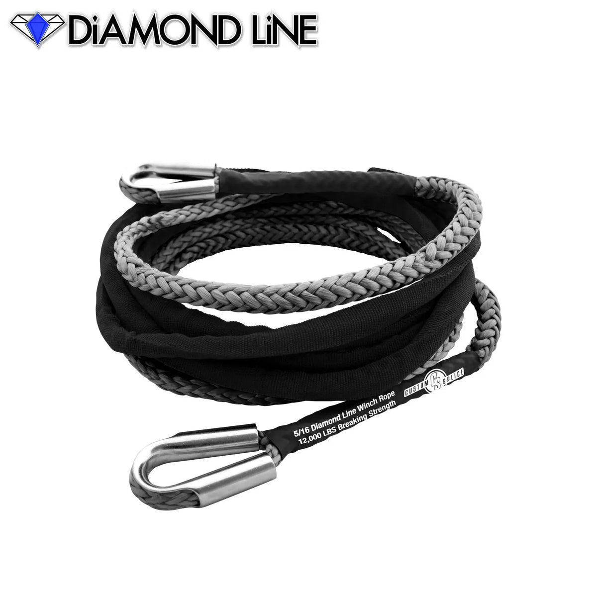 5/16" Extension - Diamond Line Winch Rope Custom Splice - Diamond Line