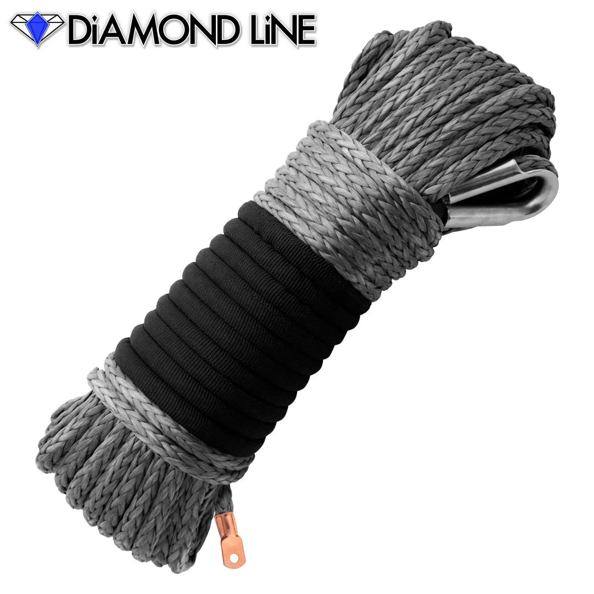 5/16" Diamond Line Winch Rope Mainline - Gray. 