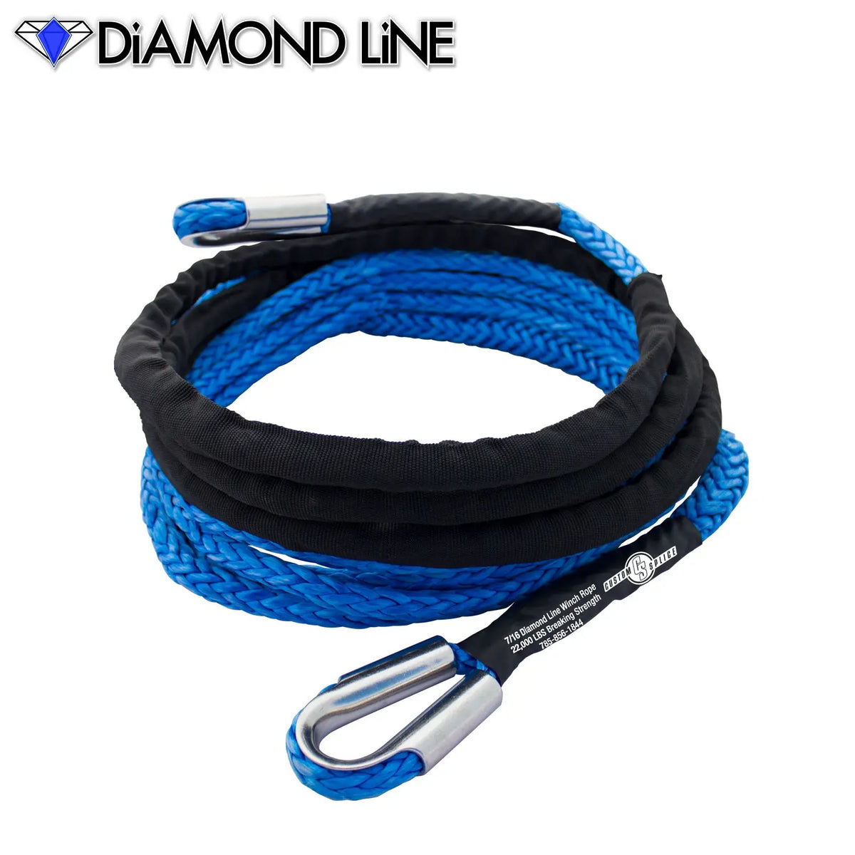 7/16" Extension - Diamond Line Winch Rope Custom Splice - Diamond Line