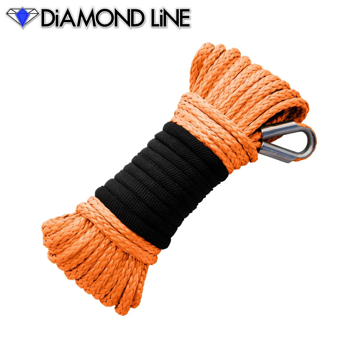 3/16" x 50' Diamond Line Winch Rope Mainline - Orange.