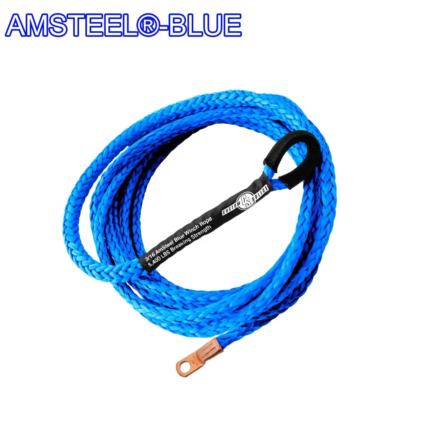 ATV UTV Snow Plow Lift Synthetic Winch Rope - AmSteel Blue