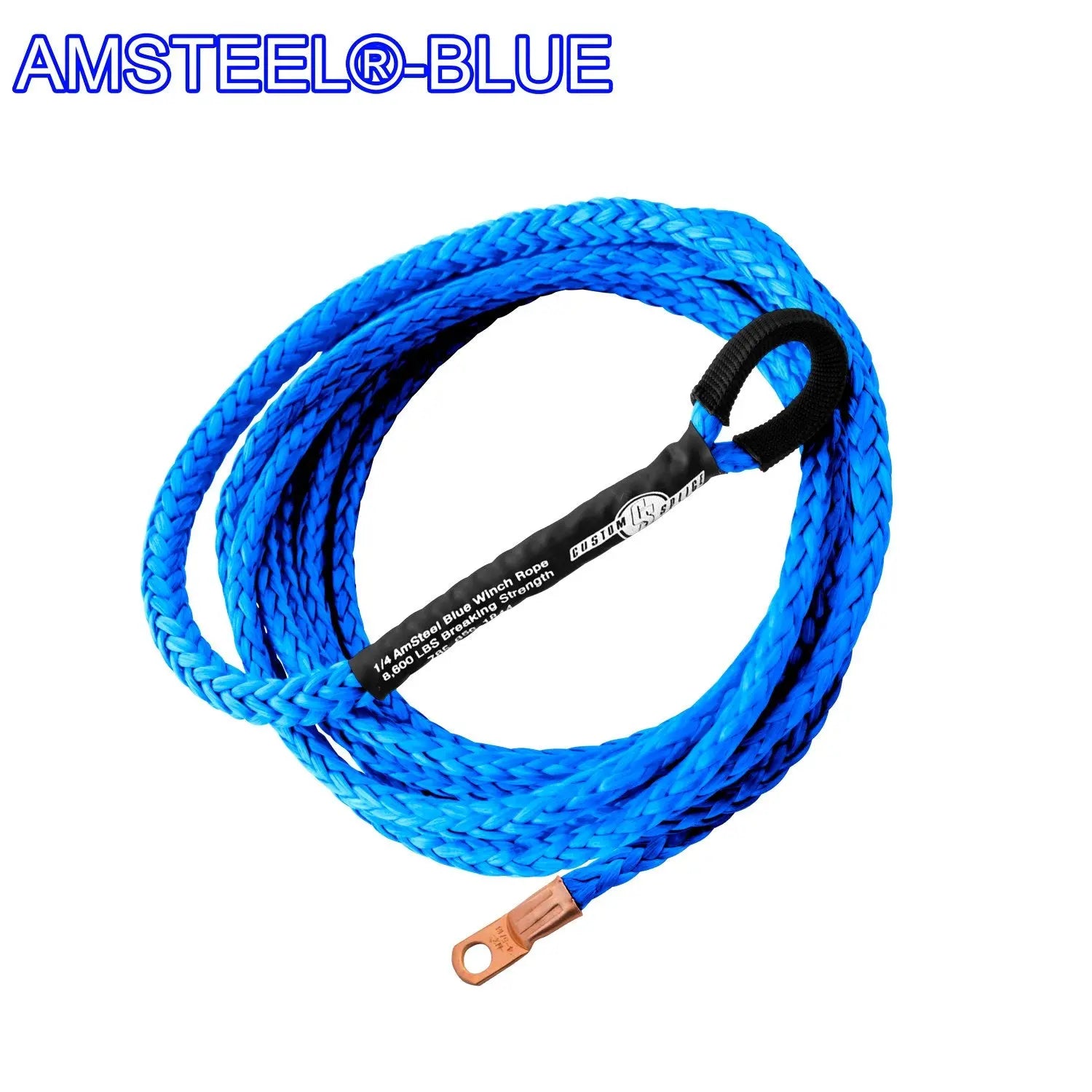 ATV UTV Snow Plow Lift Synthetic Winch Rope - AmSteel Blue