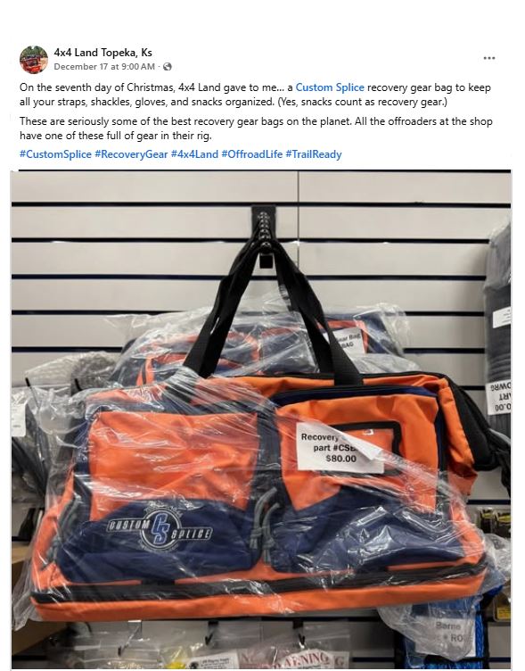 Custom Splice Recovery Gear Bag