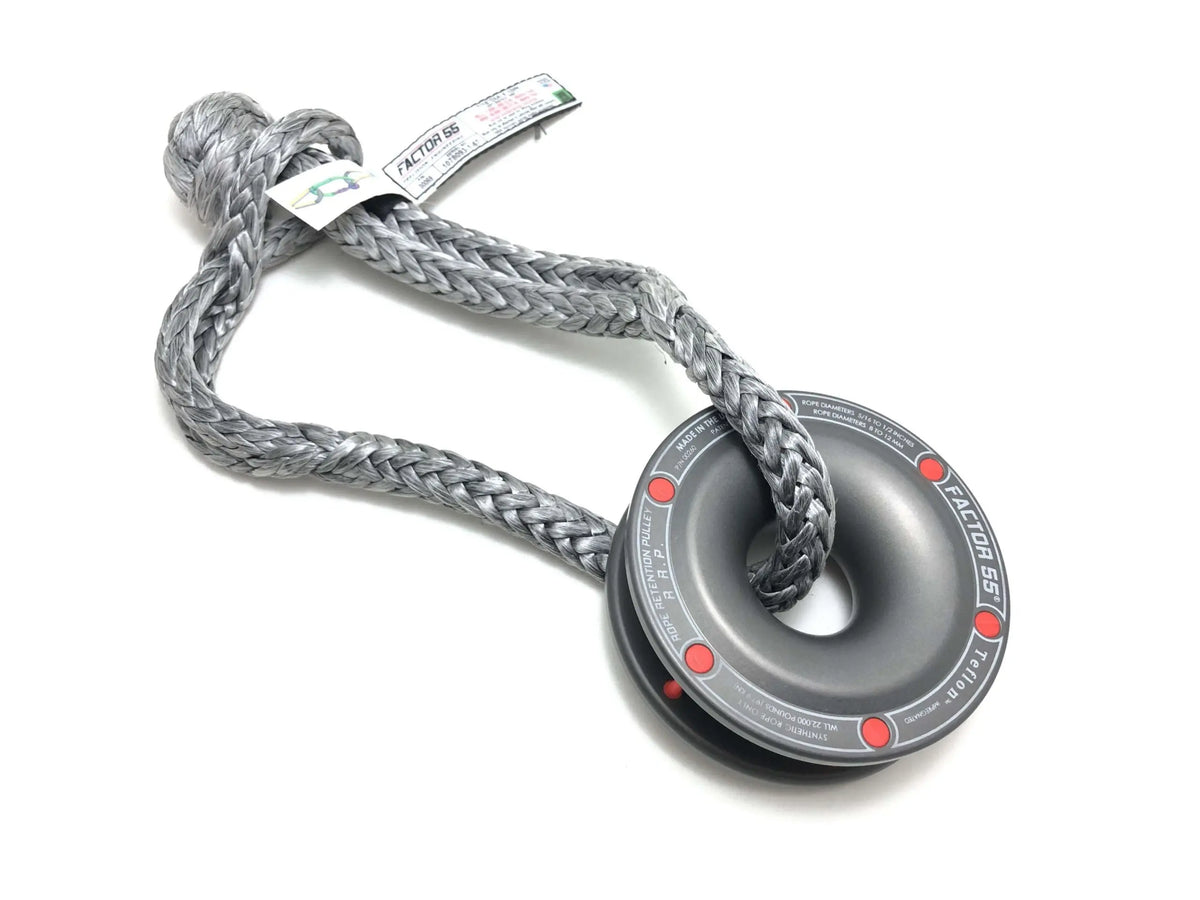 Rope Retention Pulley and Standard Duty Soft Shackle Factor 55