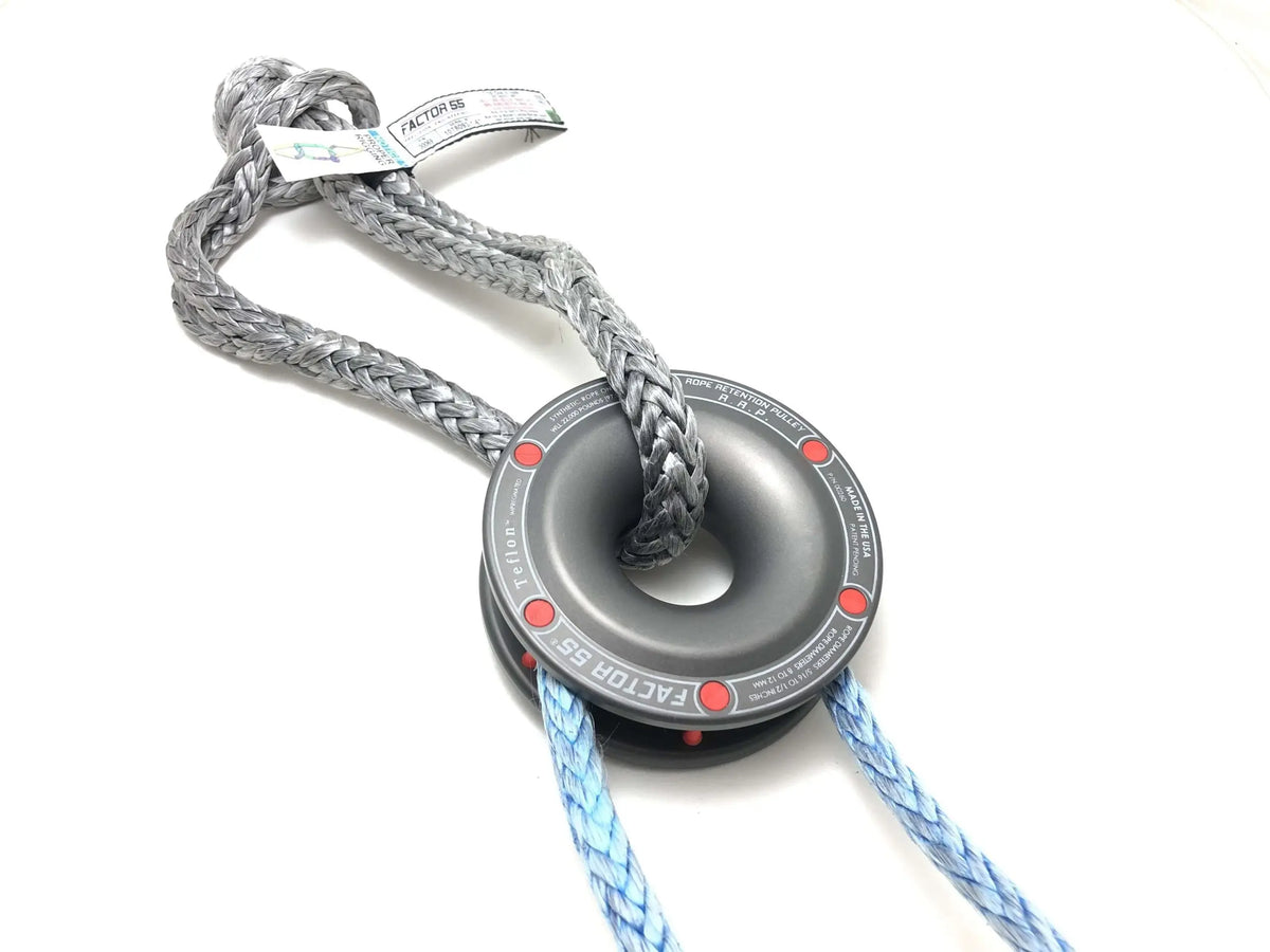 Rope Retention Pulley and Standard Duty Soft Shackle Factor 55