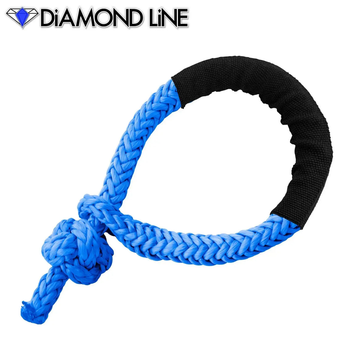 Soft Shackle - Diamond Line Synthetic Winch Rope 1-2-x-7.5-Blue Custom Splice