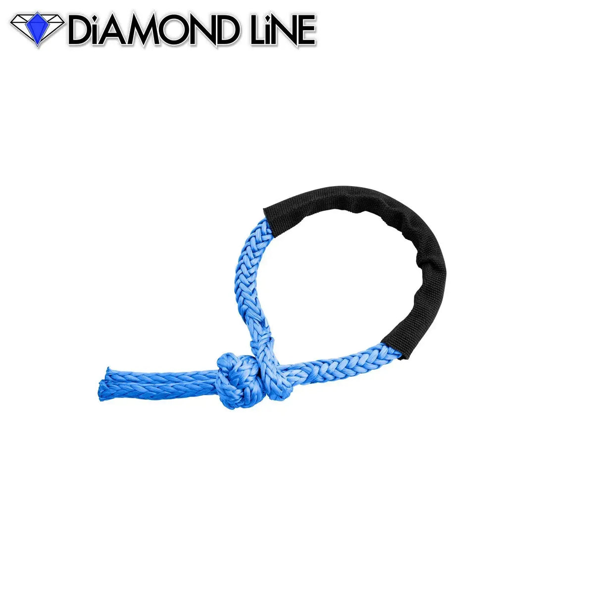 Soft Shackle - Diamond Line Synthetic Winch Rope 1-4-x-5.5-Blue Custom Splice