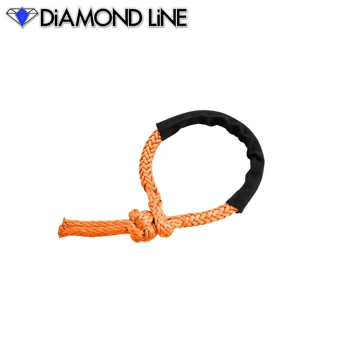 Soft Shackle - Diamond Line Synthetic Winch Rope 1-4-x-5.5-Orange Custom Splice